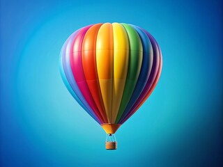 Fototapeta premium Drone Shot Hot Air Balloon Rainbow Seamless Pattern