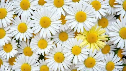 Lemon and daisies repeat pattern in cheerful and refreshing design, repetitive, nature