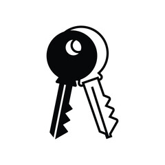 House key icon logo design template isolated