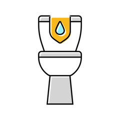 efficient toilet water saving color icon vector. efficient toilet water saving sign. isolated symbol illustration