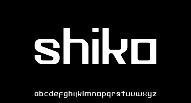 shiko. modern futuristic font
