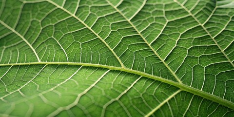 Obraz premium Intricate Leaf Veins A Close-Up Study of Nature's Design