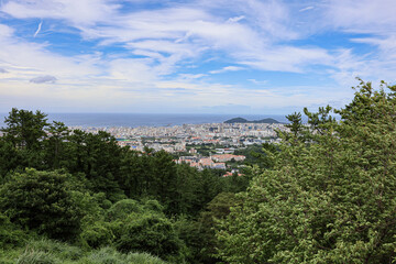 산 정상에서 바라보는 풍경 제주 제주시 오라동 민오름