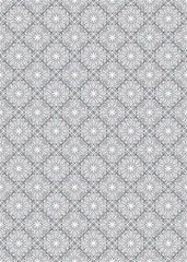 Monochrome floral mosaic design. Flower shaped mosaic background design