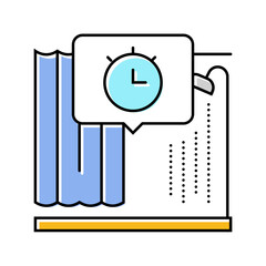 shorter showers water saving color icon vector. shorter showers water saving sign. isolated symbol illustration