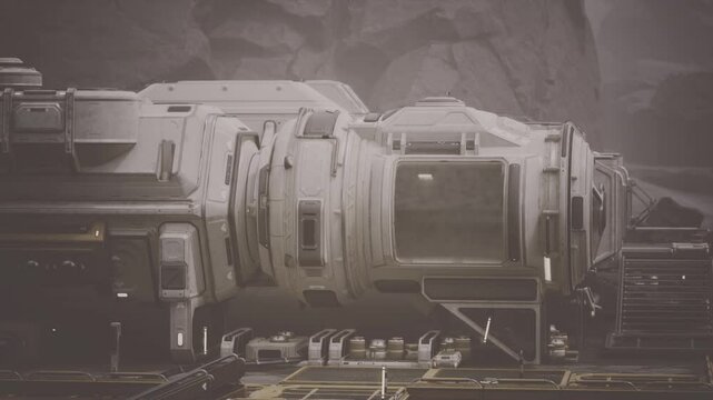 A high-tech space station built for research, housing settlers on an alien planet.