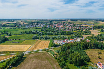 Ausblick auf das Günztal bei Kötz in der schwäbischen Region Donau-Iller