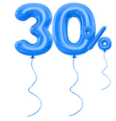 30 Percent Blue Balloon Discount 