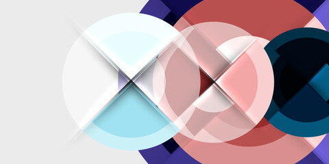 Fototapeta premium Circle and semi circle geometric background. Vector Illustration For Wallpaper, Banner, Background, Card, Book Illustration, landing page