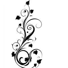 Elegant Black Floral Design