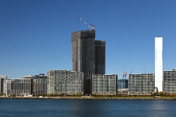 晴海フラッグのマンション群　ハルフラ　東京五輪選手村跡地　集合住宅　タワーマンション   © kazuki watanabe