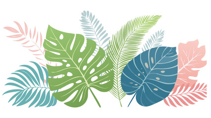 Fototapeta premium Minimalist Botanical Leaf Illustrations