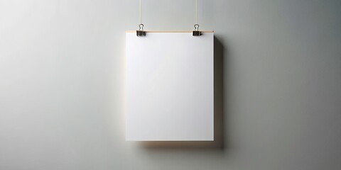 Realistic Mock-Up of A4 Blank Paper with Shadow - Ideal for Poster Display and Advertising Use, Perfect for Creative Projects, Presentations, and Showcase of Designs