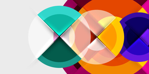 Circle and semi circle geometric background. Vector Illustration For Wallpaper, Banner, Background, Card, Book Illustration, landing page