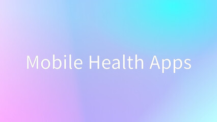 Mobile Health Apps のグラデーション背景イラスト