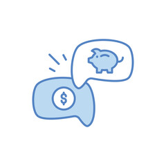 Financial Chat vector icon