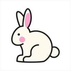 Funny rabbit bunny vector logo design