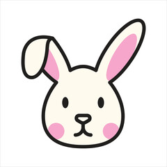 Funny rabbit bunny vector logo design