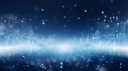Obraz premium Cyber winter background, copy space for text