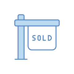 Sold Board vector icon