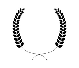 シンプルな月桂冠のフレーム　ベクター
