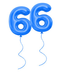 Blue  Balloon Number 66