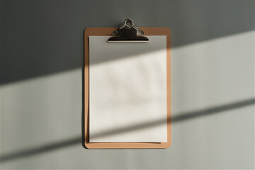 클립보드 메뉴판 디자인 목업