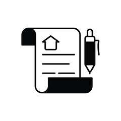 Real Estate Contracts vector icon