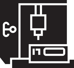 CNC and Manufacturing Robotic Machine Icon