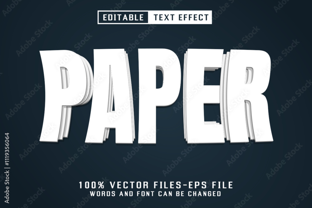 Poster paper editable text effect
