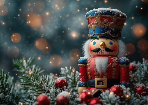 Nutcracker Nut Cracker Illustration Christmas Card Background Ornament Wallpaper Image