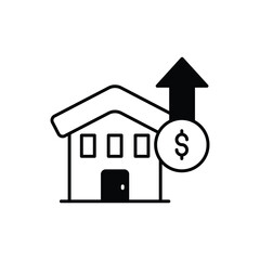 Home Value Increase vector icon