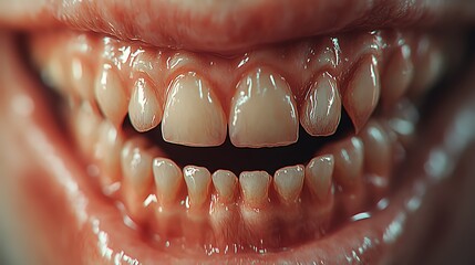 Close-up of a wide open mouth showcasing healthy teeth and gums.