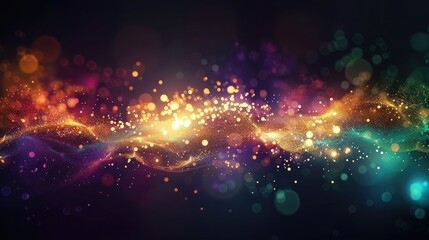 Fototapeta premium A glowing abstract texture with splashes of neon purple