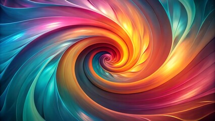 Obraz premium Dynamic abstract swirl design with vibrant colors in a mesmerizing spiral pattern 