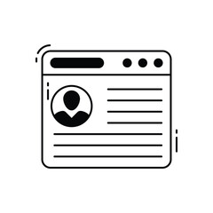 Online resume vector icon