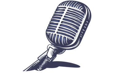 Vintage Microphone Illustration 