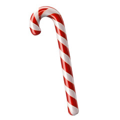 Obraz premium Festive 3D Candy Canes on Isolated Transparent Background for Holiday Designs
