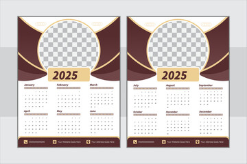 calendar design, wall calendar 2 pages.