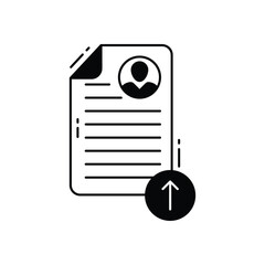 Upload cv vector icon