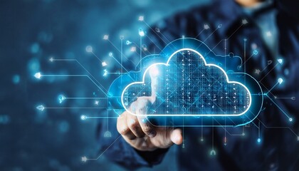 hand pushing a button on interface