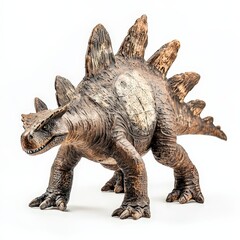 Stegosaurus dinosaur, triassic period, mesozoic era, cretaceous period, jurassic period, isolated on white background