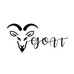 Line goat logo with a brand name