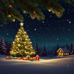 Christmas tree in the city