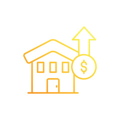 Home Value Increase vector icon