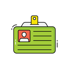 Id card vector icon