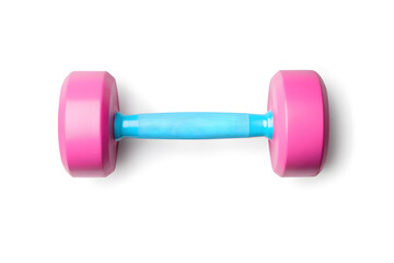 Obraz premium Colorful Fitness Dumbbell Weights Isolated On White Background