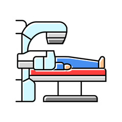 radiation therapy cancer treatment color icon vector. radiation therapy cancer treatment sign. isolated symbol illustration