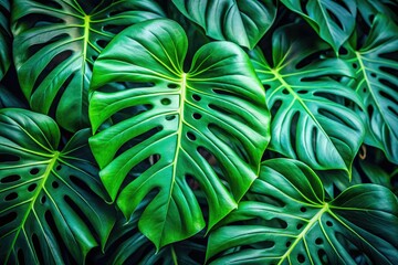 Monstera Deliciosa Leaf Patterns:  Stunning Botanical Photography