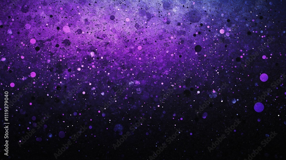 Canvas Prints purple particles with bokeh on dark background. galaxy design concept
